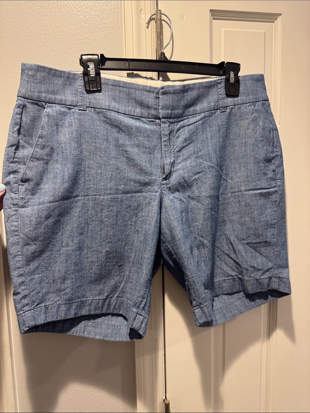 J. Crew Chambray Mid-Rise Women's Shorts in Light Blue